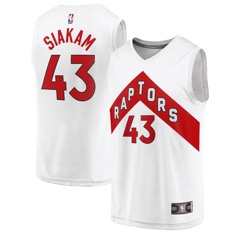 Men Toronto Raptors #43 Pascal Siakam Fanatics Branded White Fast Break Replica Player NBA Jersey